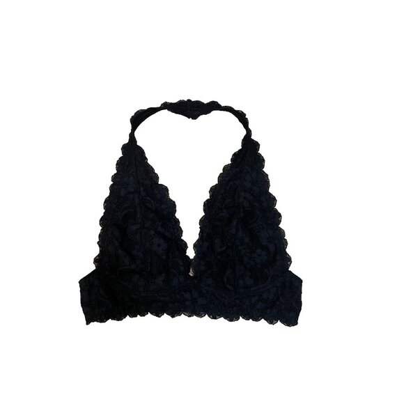 Intimately Free Free People Galloon Black Lace Bralette Size Small - Picture 2 of 7